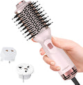 Dual Voltage Travel Hair Dryer Brush Mini Hot Air Brush - Compact