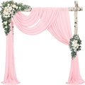 4 Panels Wedding Arch Draping Fabric 20ft x 28in Light Pink - Elegant