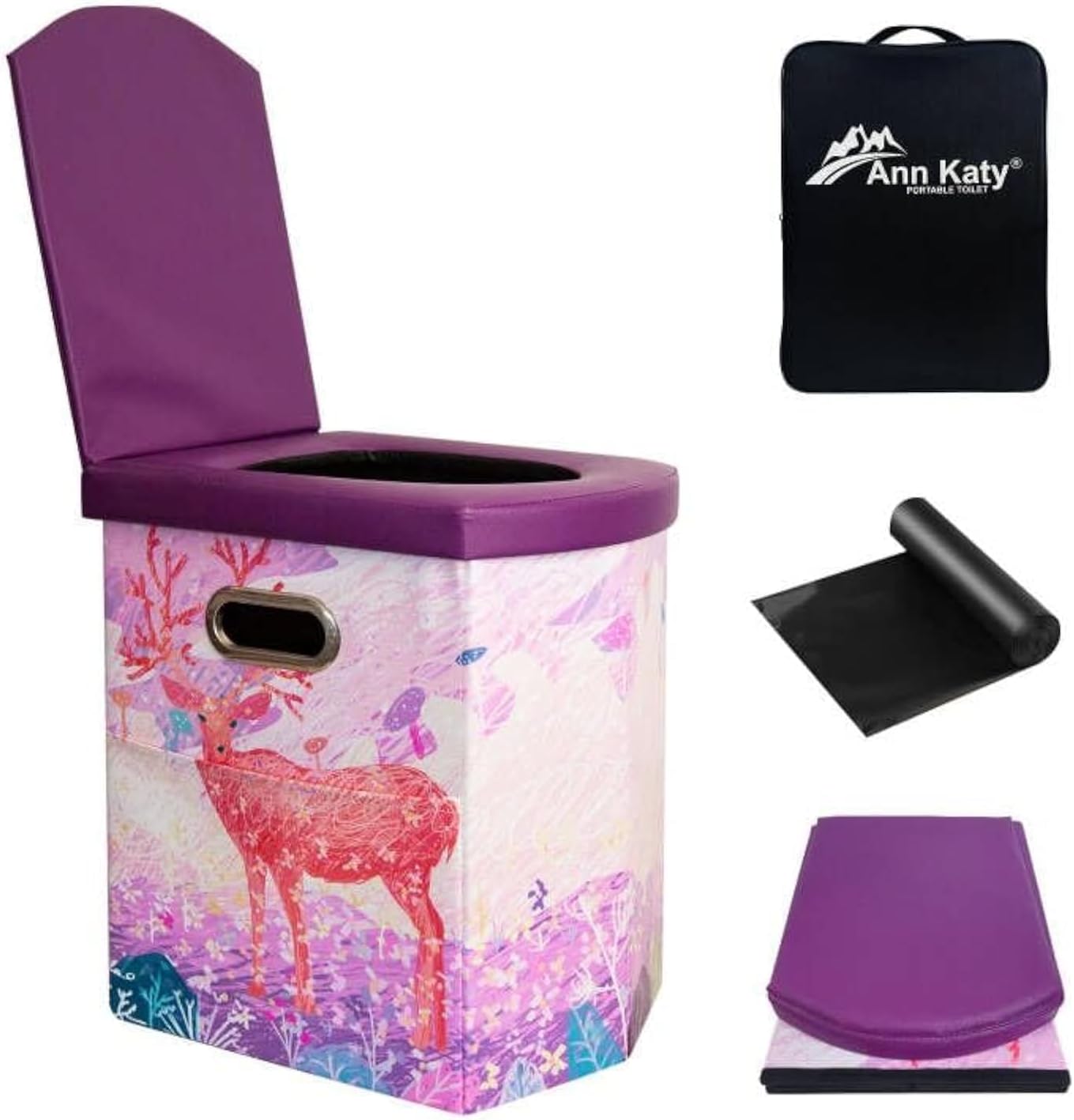 Upgrade XL Portable Toilet for Adults - Perfect for Camping