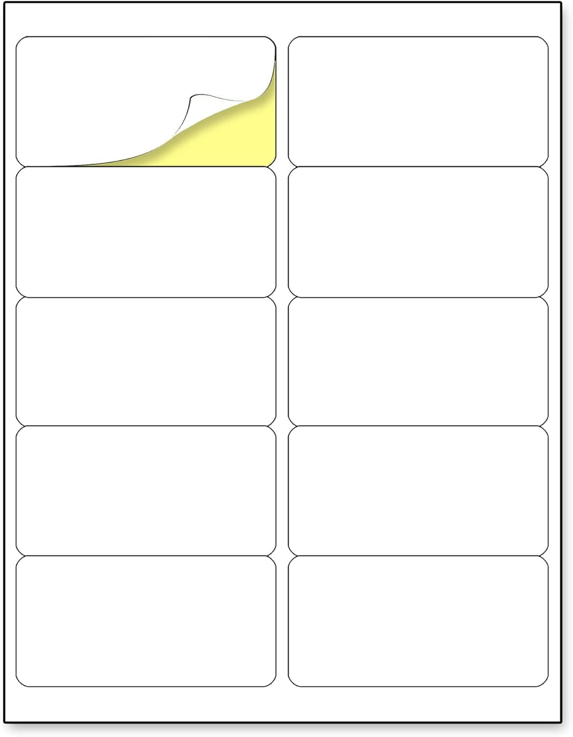 TownStix Matte White Sticker Labels - Printable (2 x 4) 30 Sheets - Laser/Inkjet Printing
