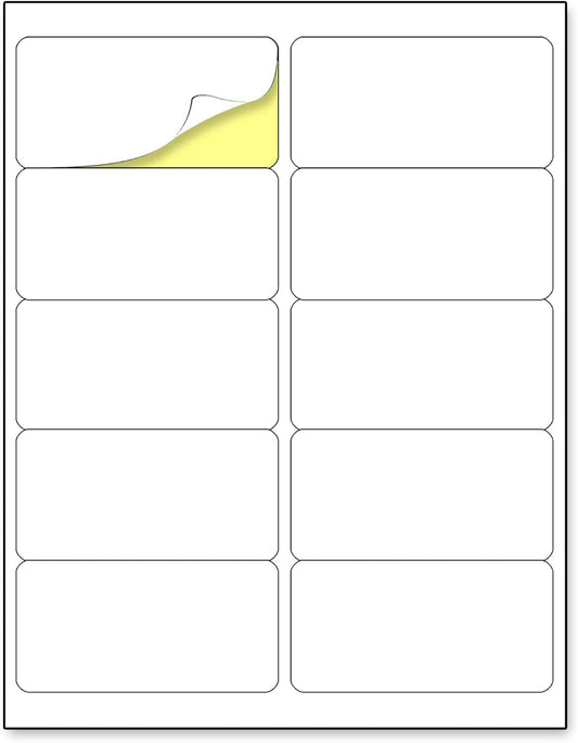 TownStix Matte White Sticker Labels - Printable (2 x 4) 30 Sheets - Laser/Inkjet Printing