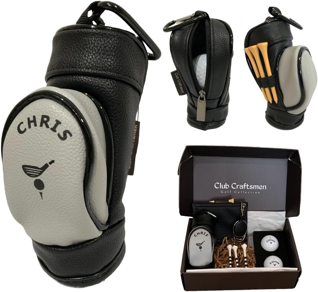 Personalized Mini Golf Ball Bag - Fits 3 Balls & Tees