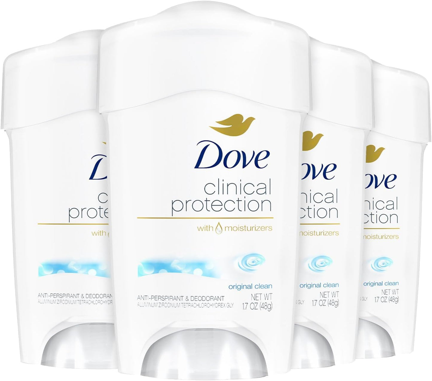 Dove Deodorant for Women with Clinical Protection 4-Pack
