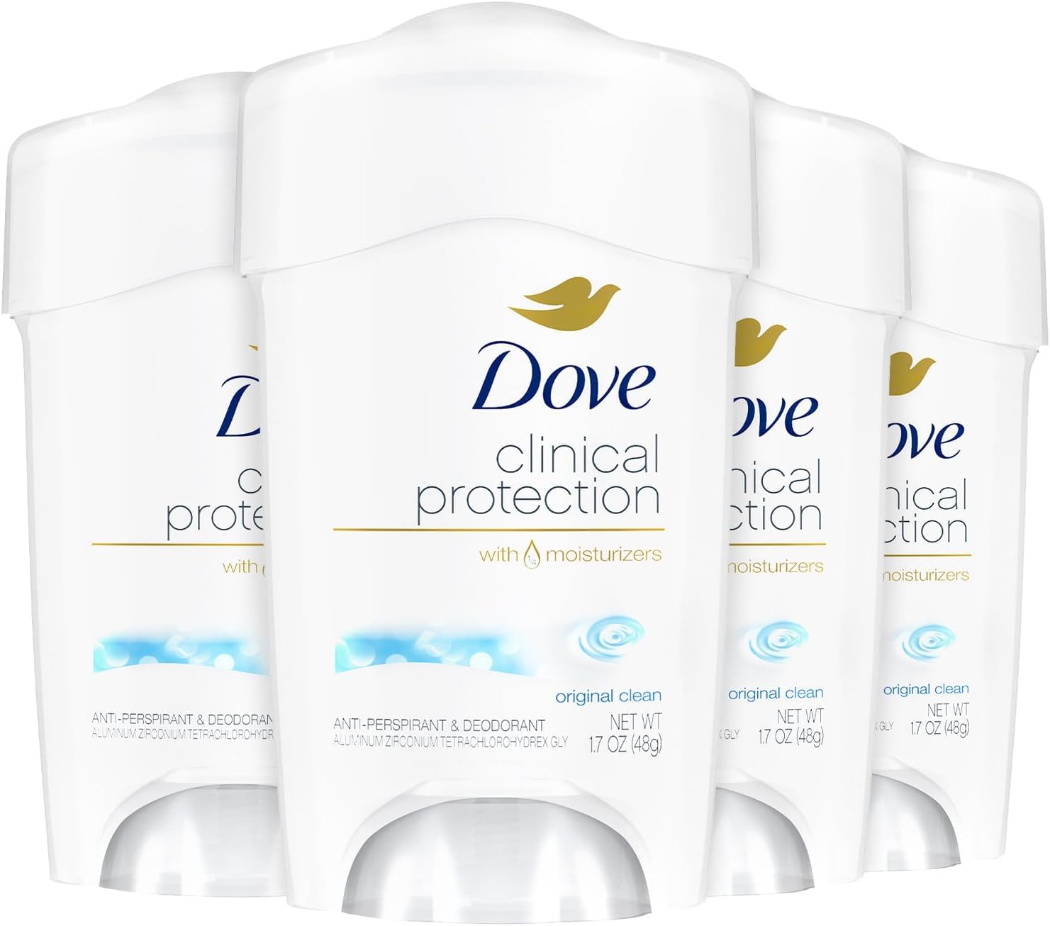 Dove Deodorant for Women with Clinical Protection 4-Pack