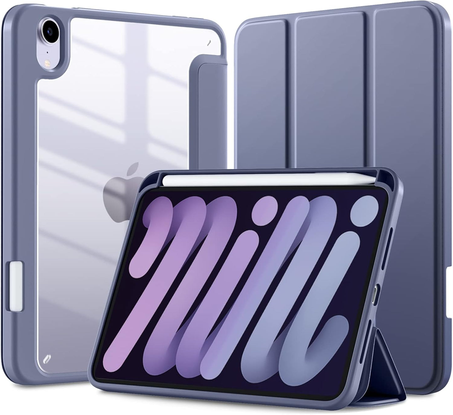 Mastten iPad Mini 7 Case - Hybrid Slim Design, Pencil Holder, Auto Wake/Sleep