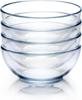 NUTRIUPS 7 In Glass Prep Bowls Set of 4 - Durable Medium Prep Bowls