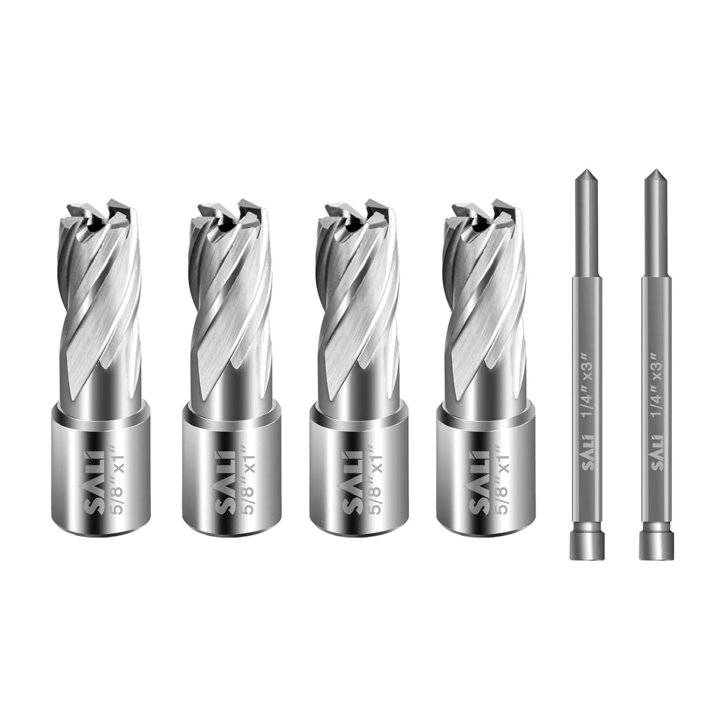 SALI 4 pcs Annular Cutter Set 5/8 Inch for Magnetic Drill Press