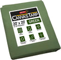 20ft x 20ft Green Canvas Tarp 12oz Heavy Duty Water Resistant