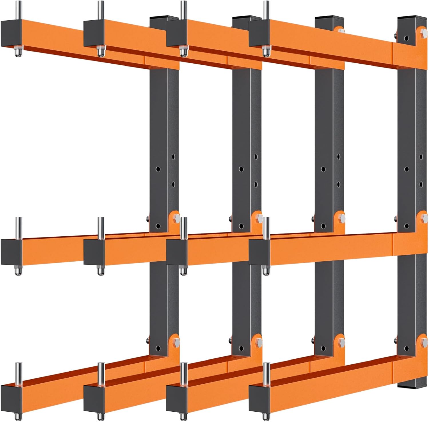 Heavy Duty Wall-Mounted Lumber Storage Rack for Garage Use
