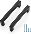 20 Pack Matte Black Cabinet Pulls, 5 in Hole Center - Sleek Kitchen
