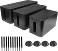 Cable Management Box Set 3 Size Cable Organizer Box - Hide Wires