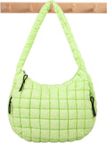 Quilted Puffer Tote Bag Large Crossbody Shoulder Bag - Spacious