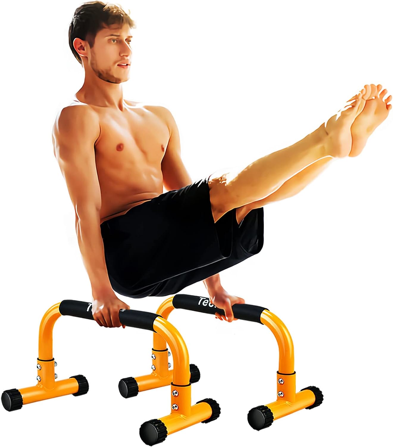 Heavy-Duty Push Up Bar for L-sit & Dip - No Wobbling Design
