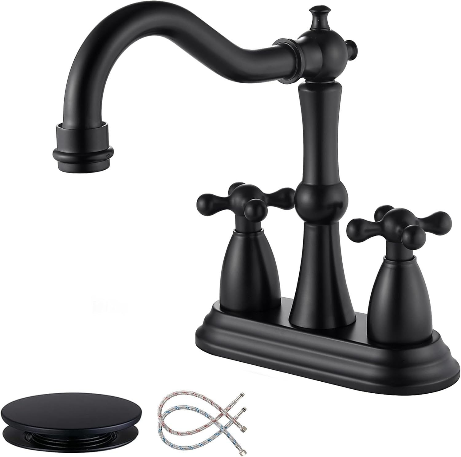 Matte Black Bathroom Faucet Antique Design for Elegant Spaces