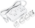 220V to 110V Voltage Converter Travel Adapter - 7-in-1 Power Kit