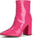 mysoft Women's GoGo Boots: Stylish Mid Calf Block Heel Booties