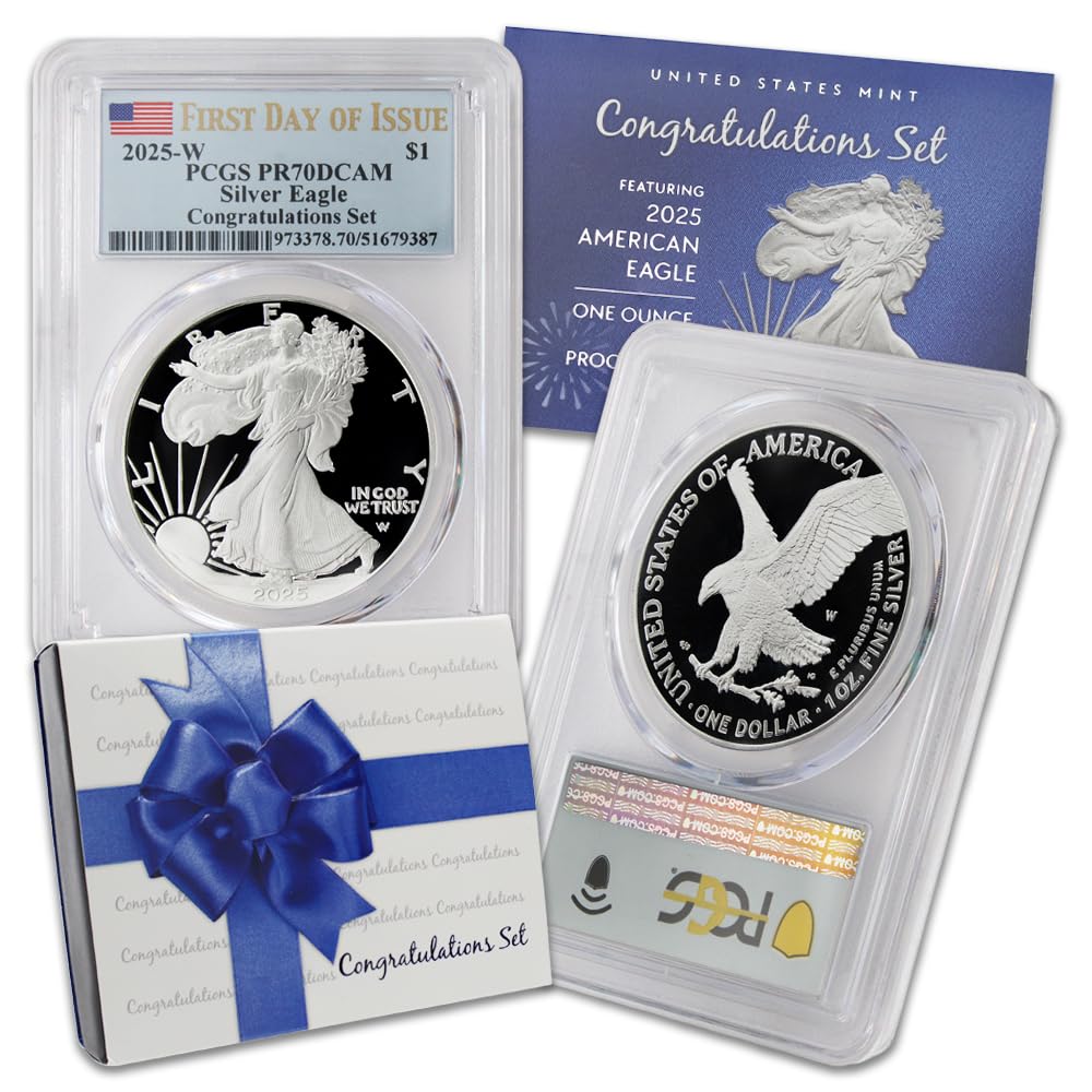 2025 W 1 oz American Silver Eagle Proof Coin PR-70 Deep Cameo