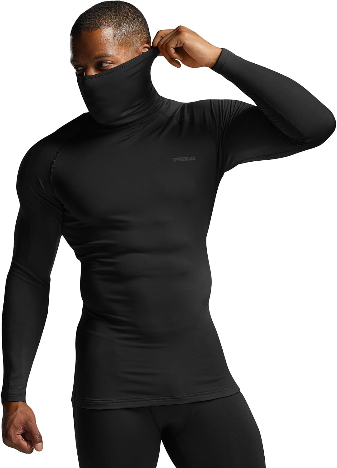TSLA Men's Thermal Long Sleeve Compression Shirts for Winter Sports