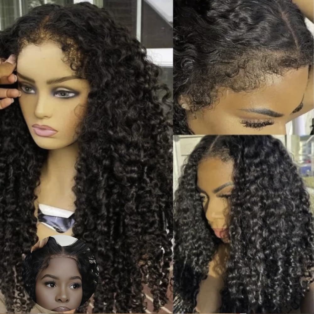 Kinky Edges Curly Bye Bye Knots Glueless Wig for Effortless Style
