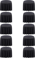 Surmente 120 in Round Tablecloths 10 Pack - Black Polyester Covers