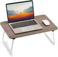 Foldable Laptop Desk Portable Lap Desk Bed Table - Lightweight Walnut