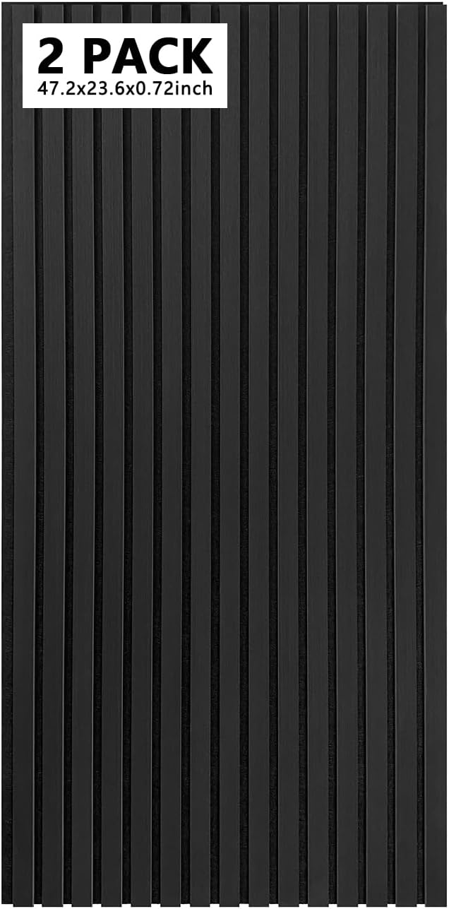2-Pack Acoustic Wood Wall Panels for Soundproofing and Decor