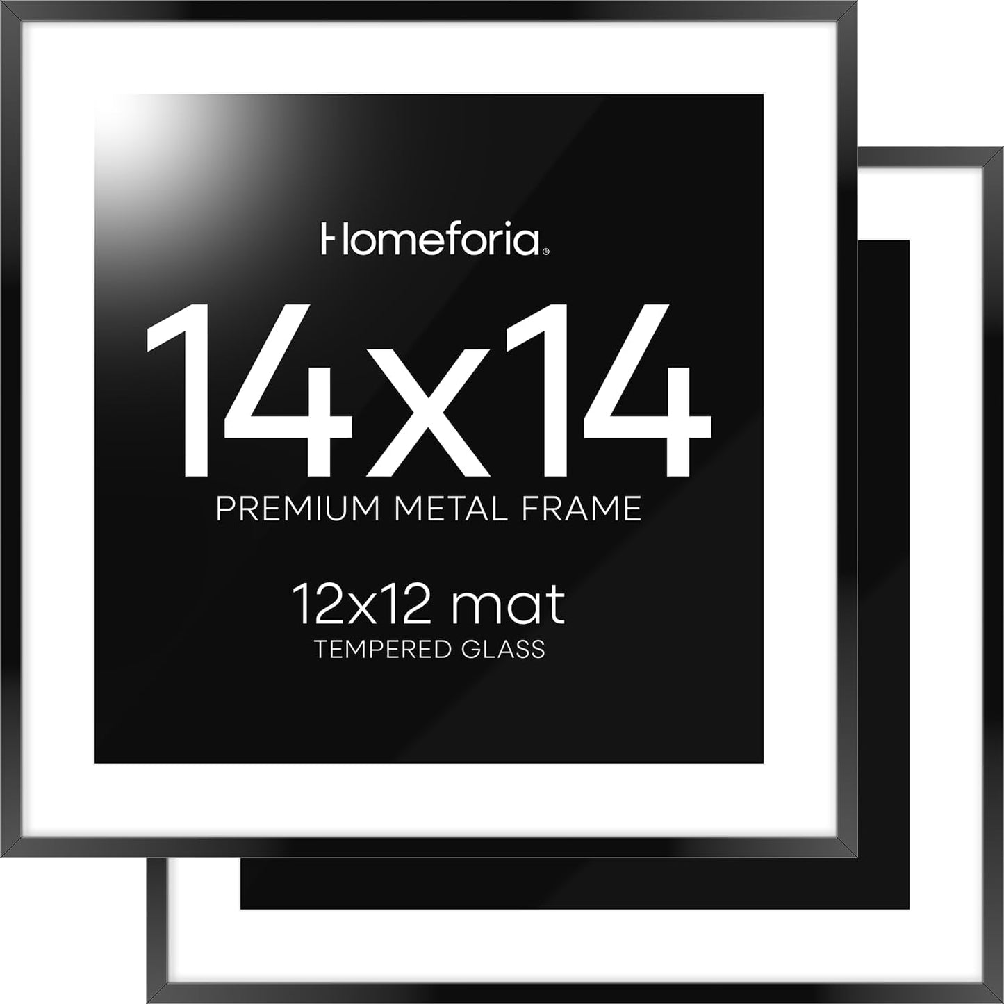 Homeforia 14x14 Picture Frame Black for Stylish Displays