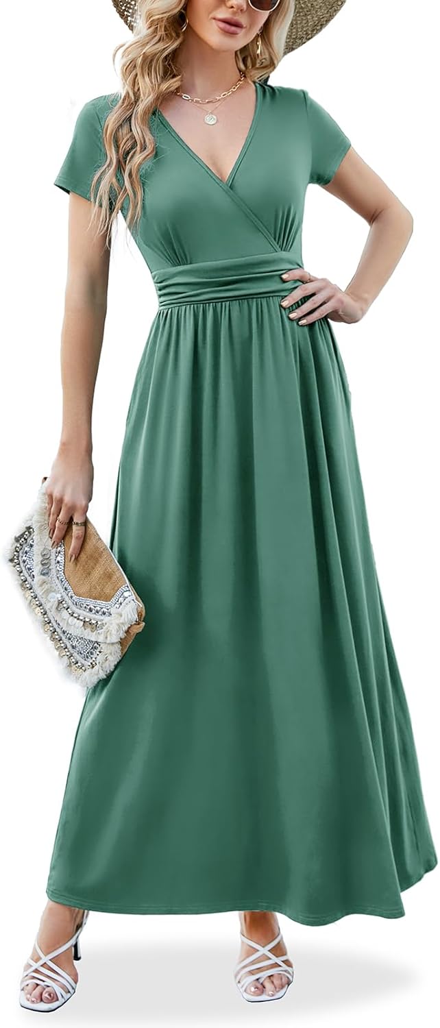 Elegant ANRILITA Maxi Dress for Women with Pockets and Style