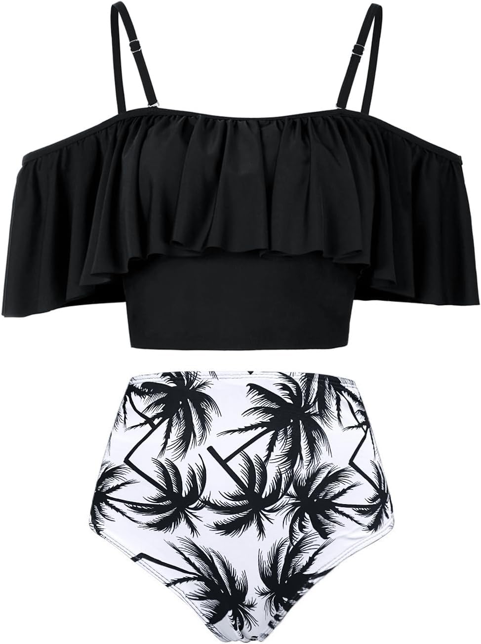 Kaei&Shi High Waisted Flounce Bikini Set for Stylish Women