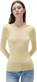 Cloud Cashmere Boat Neck Fitted Long Sleeve Shirt - Soft Second Skin 8