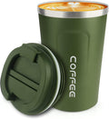 CS COSDDI 12oz Tumbler - Insulated Coffee Mug for Hot/Cold Drinks (Green)