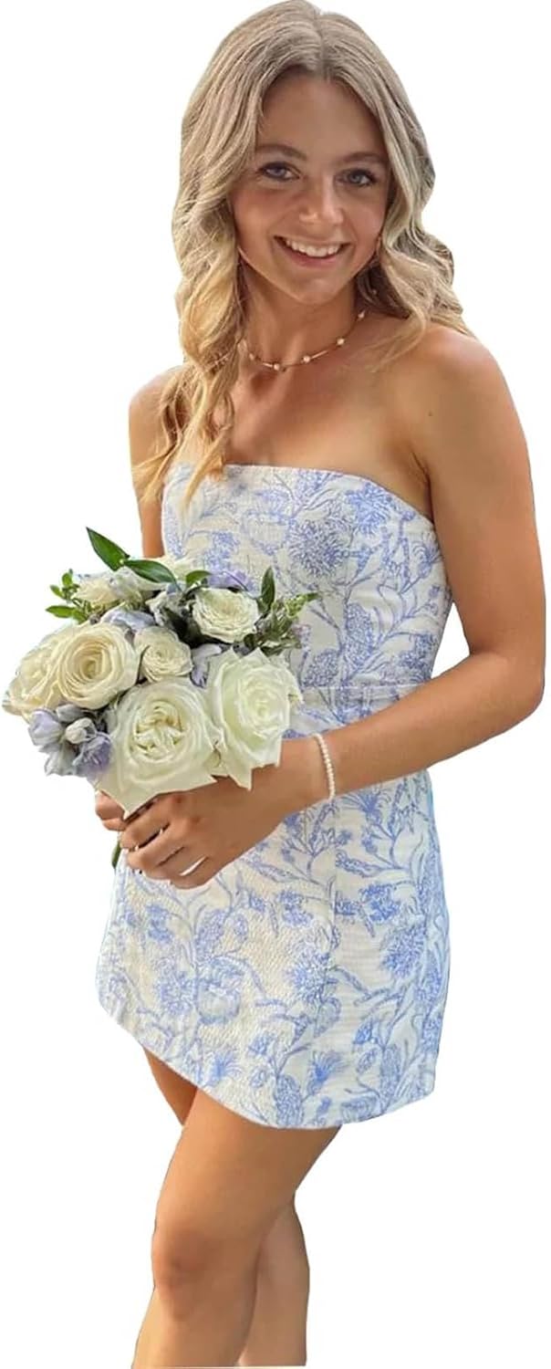Stylish Strapless Satin Homecoming Dresses for Teens 2025