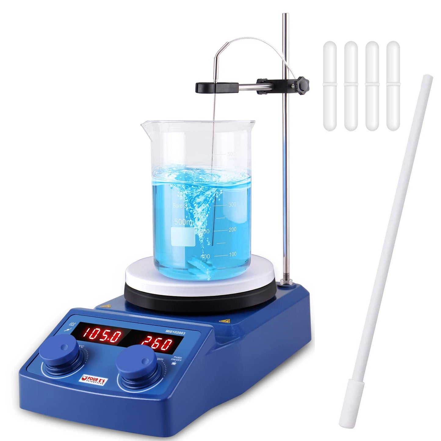 Digital Hotplate Magnetic Stirrer with Ceramic Coating for Labs