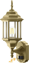 Redluck Motion Sensor Outdoor Lights 16 in Dusk to Dawn - Gold
