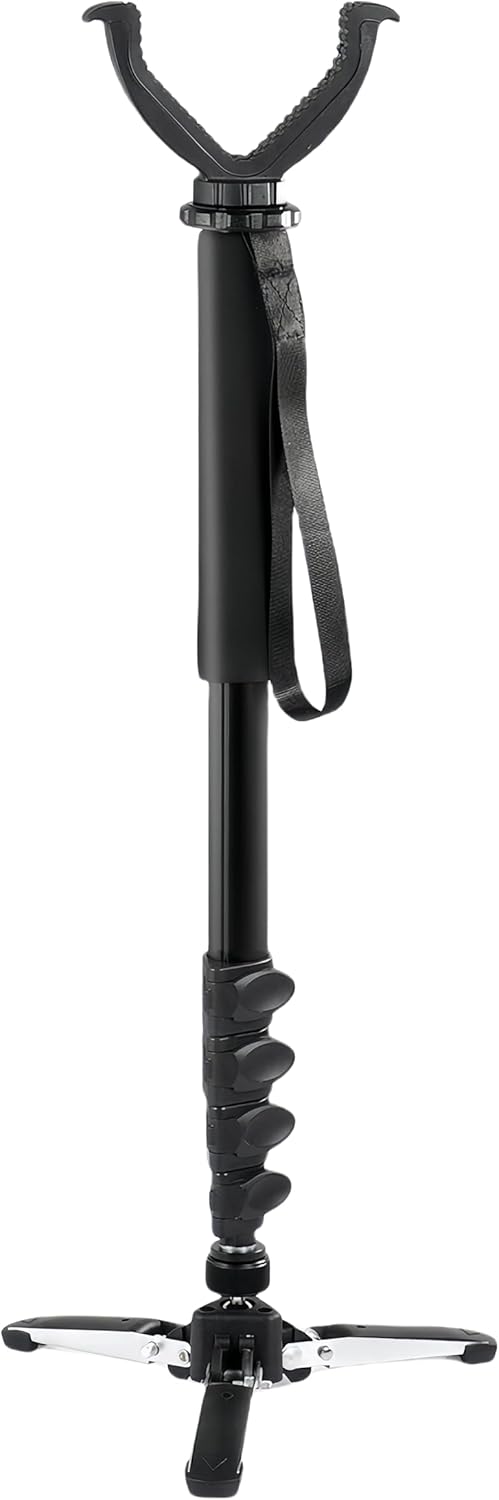 Adjustable Aluminum Shooting Stick with V Yoke for Hunting
