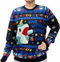 Ugly Christmas Sweater for Women 2025 - Unicorn Design