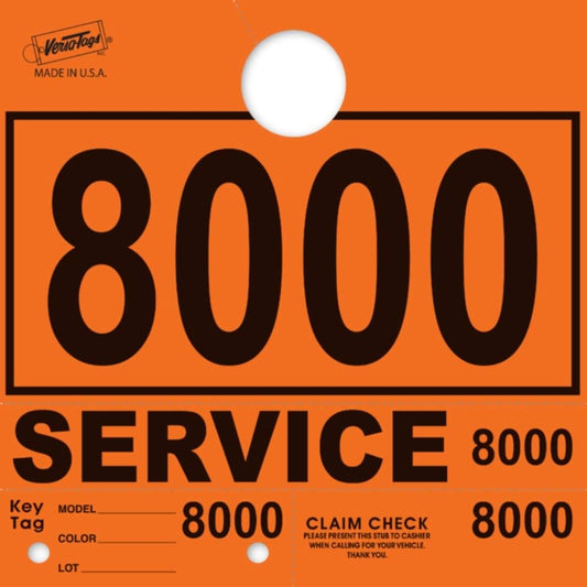 Service Dispatch Numbers RL78 Style Mirror Hang Tags for Vehicles