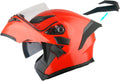 Modular Motorcycle Helmet XL Glossy Red - Flip Up Dual Visor