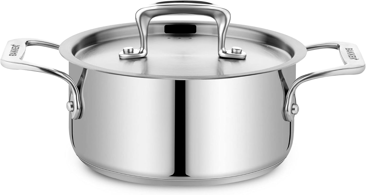 Durable Stainless Steel Stockpot with Lid for Everyday Cooking