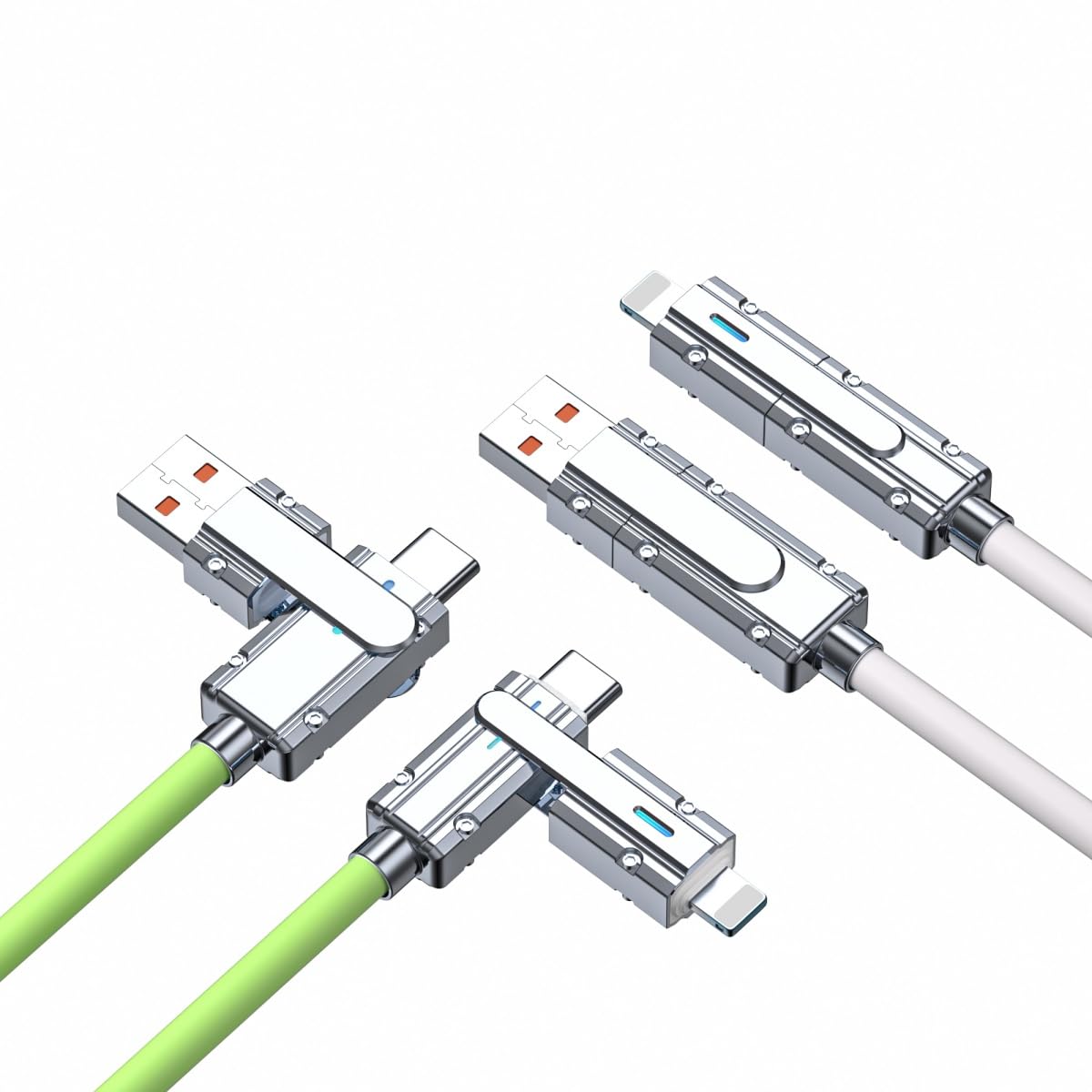 AMIKENY 4-in-1 USB C Cable Duo - High-Speed Charging!