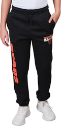 Ultra Game Boys' NFL Black Snow Fleece Jogger Sweatpants (Style V52D)