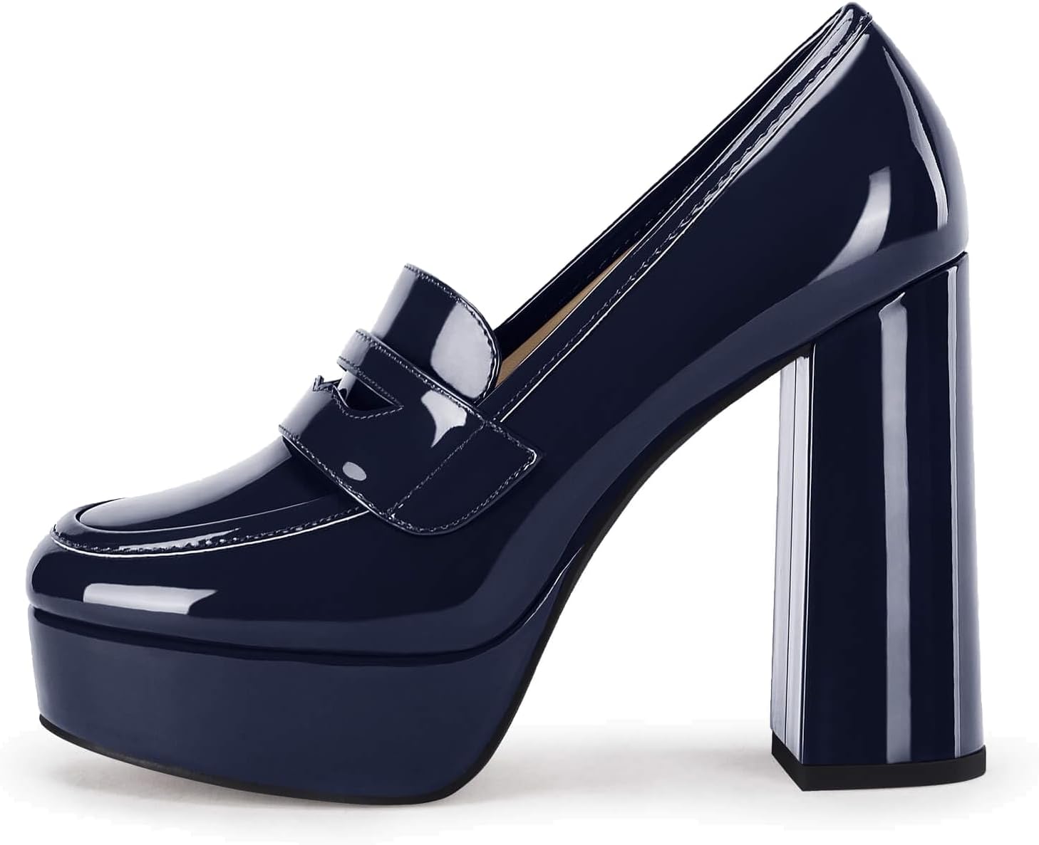 Womens Platform Heels Loafers for Business Dress and Work