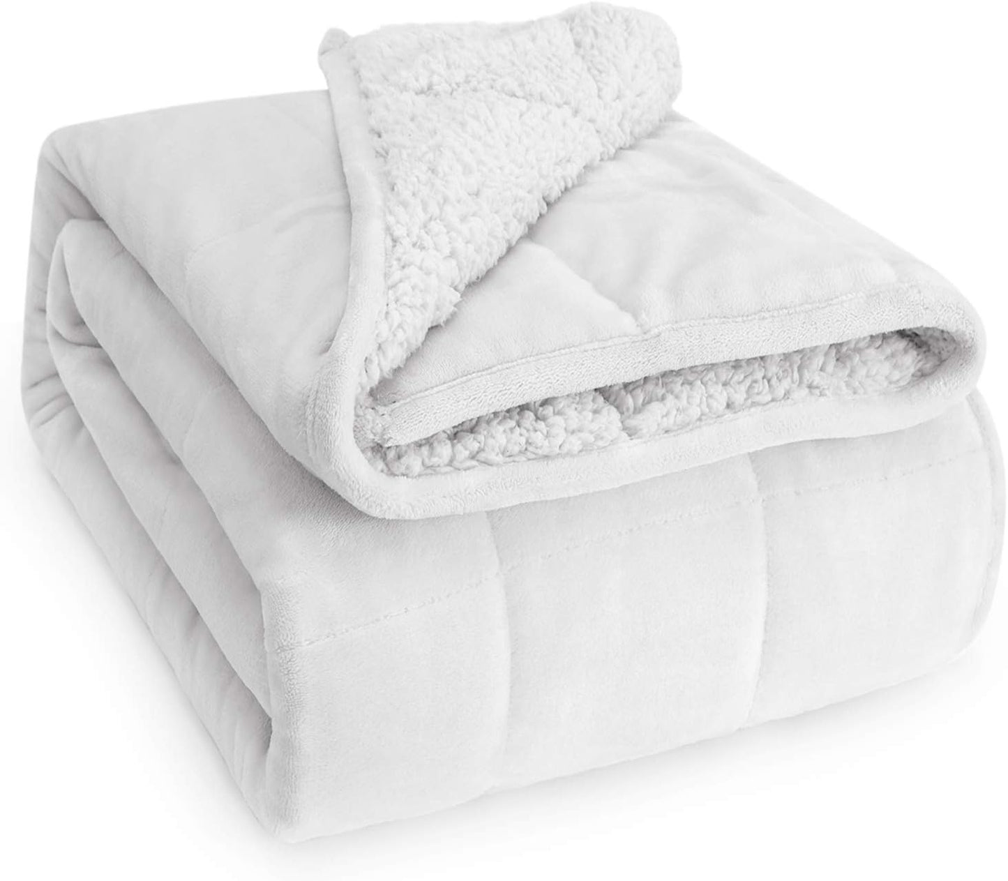 Wemore Sherpa Fleece Weighted Blanket for Cozy Sleep Experience