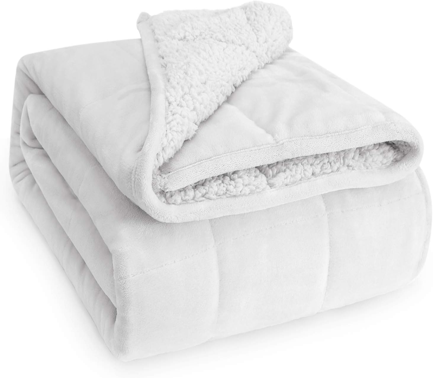 Wemore Sherpa Fleece Weighted Blanket for Cozy Sleep Experience