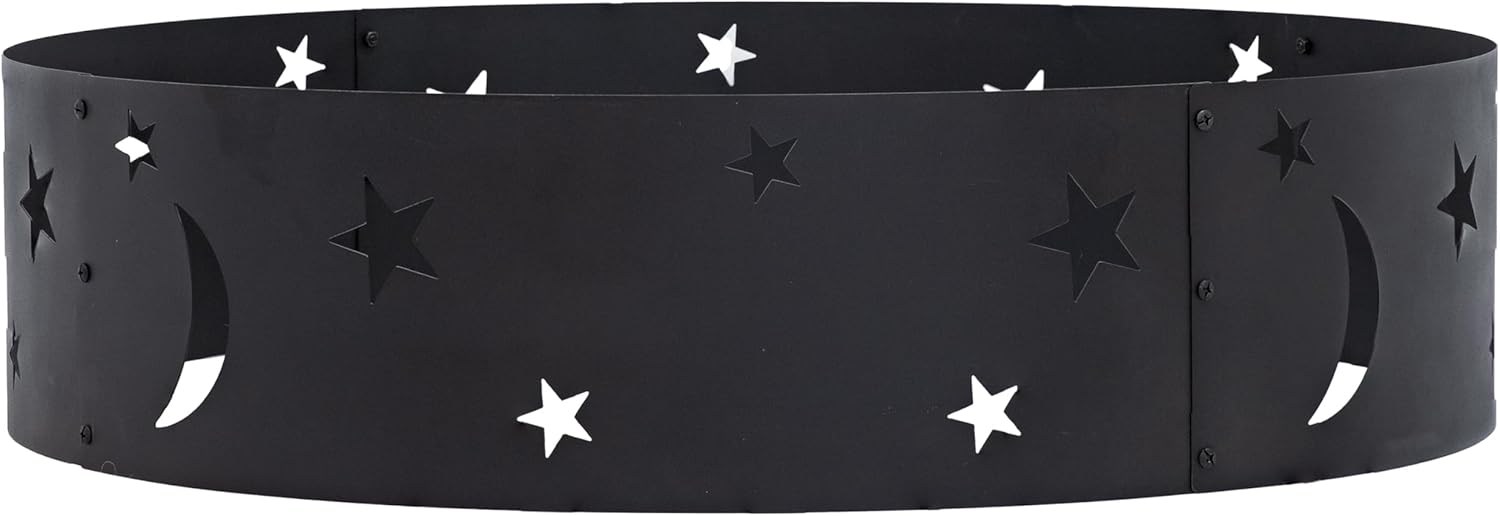 Sunnydaze 36-Inch Outdoor Fire Ring - Perfect for Camping Fun