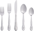RiverRidge Rose Monogrammed Flatware Set 46 Piece - Elegant Service