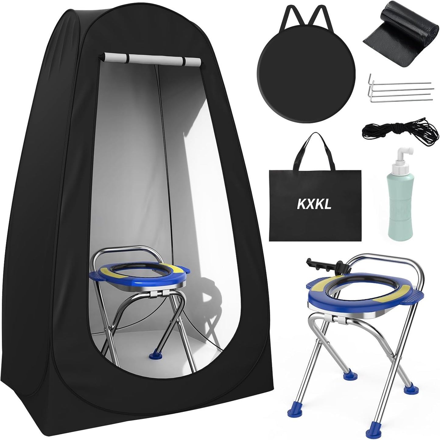 Portable Camping Toilet with Privacy Tent - KXKL