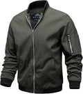 Men's Lightweight Bomber Jacket Windbreaker Slim Fit - Active Coat