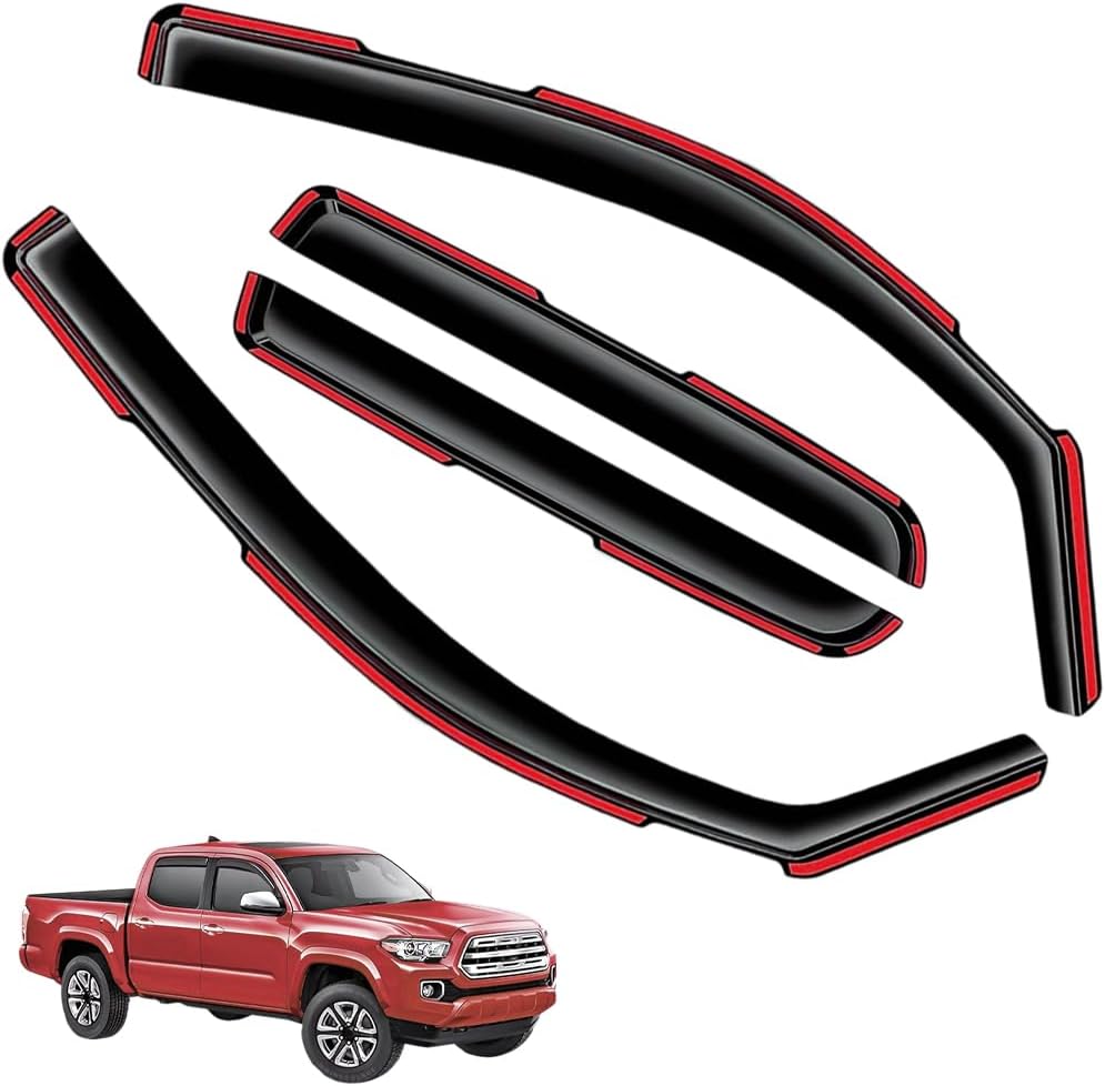 in-Channel Window Visors for Toyota Tacoma Double Cab 2016-2023
