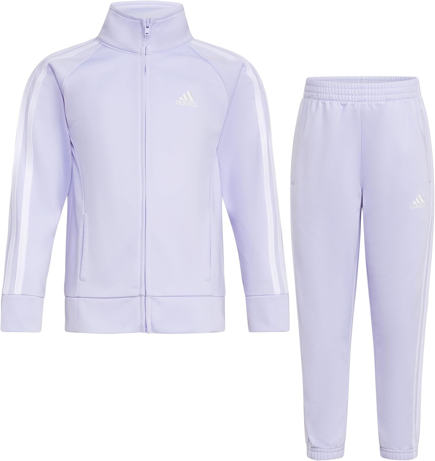 adidas Little Girl's Zip Front Classic Tricot Jacket Set